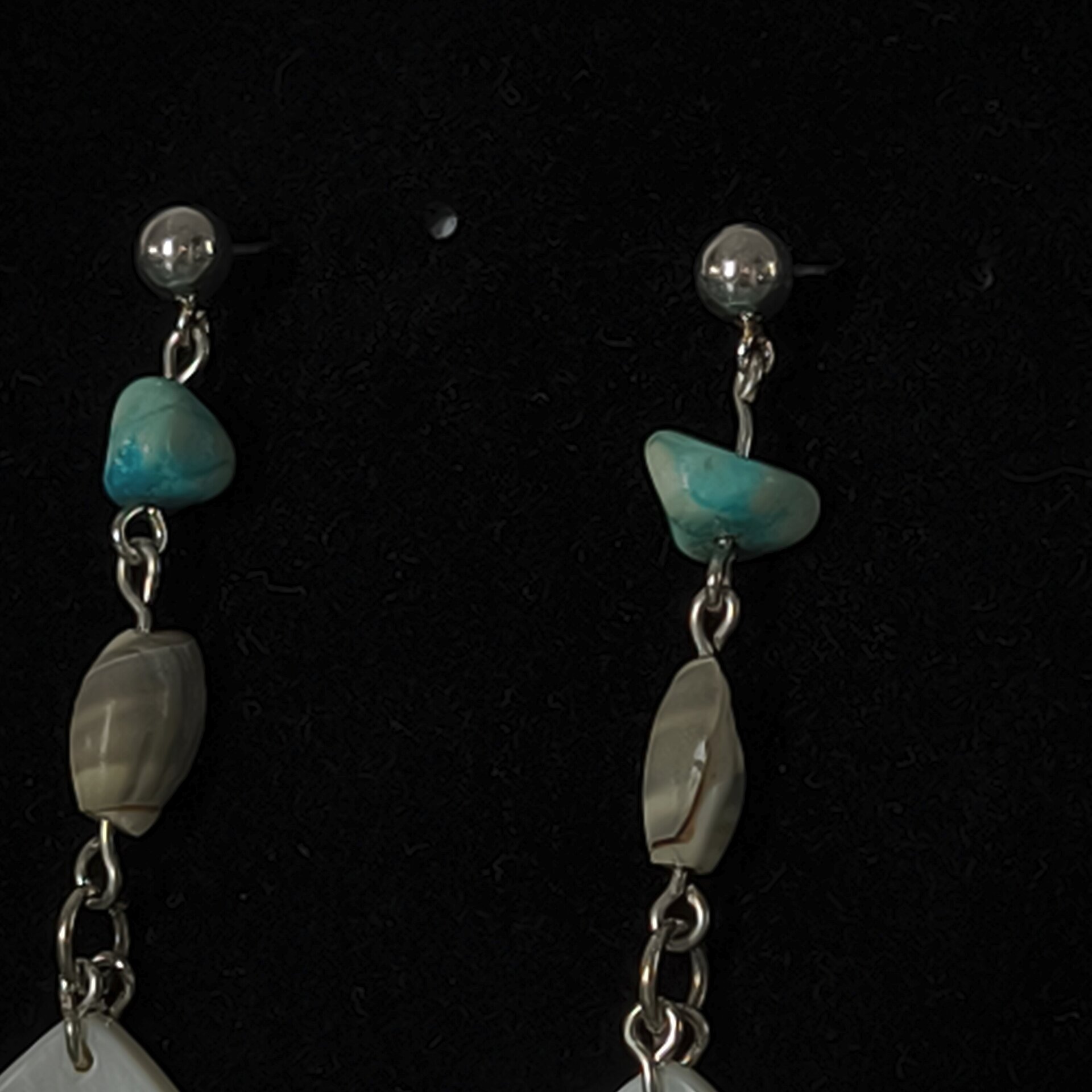 Pendientes de Plata de Ley con Caracoles y Cristales Swarovski Fucsia y Rosado - 12