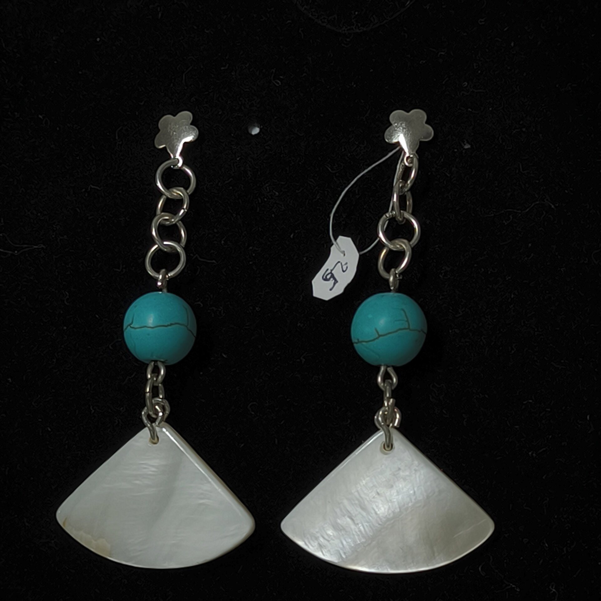 Pendientes de Plata de Ley con Caracoles y Cristales Swarovski Fucsia y Rosado - 4