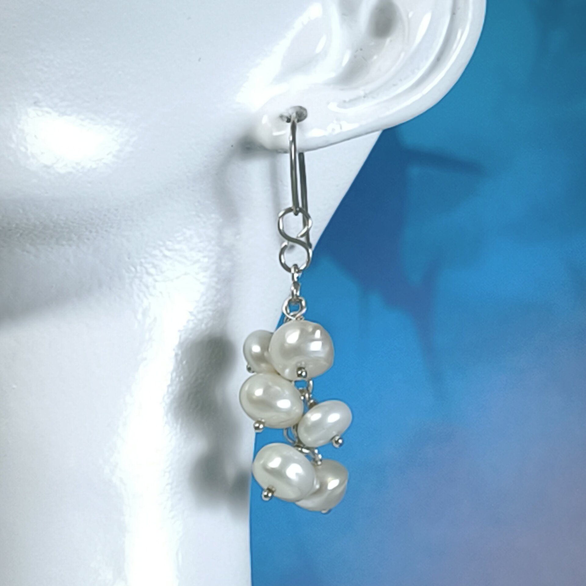 Pendientes de Plata de Ley con Caracoles y Cristales Swarovski Fucsia y Rosado - 12