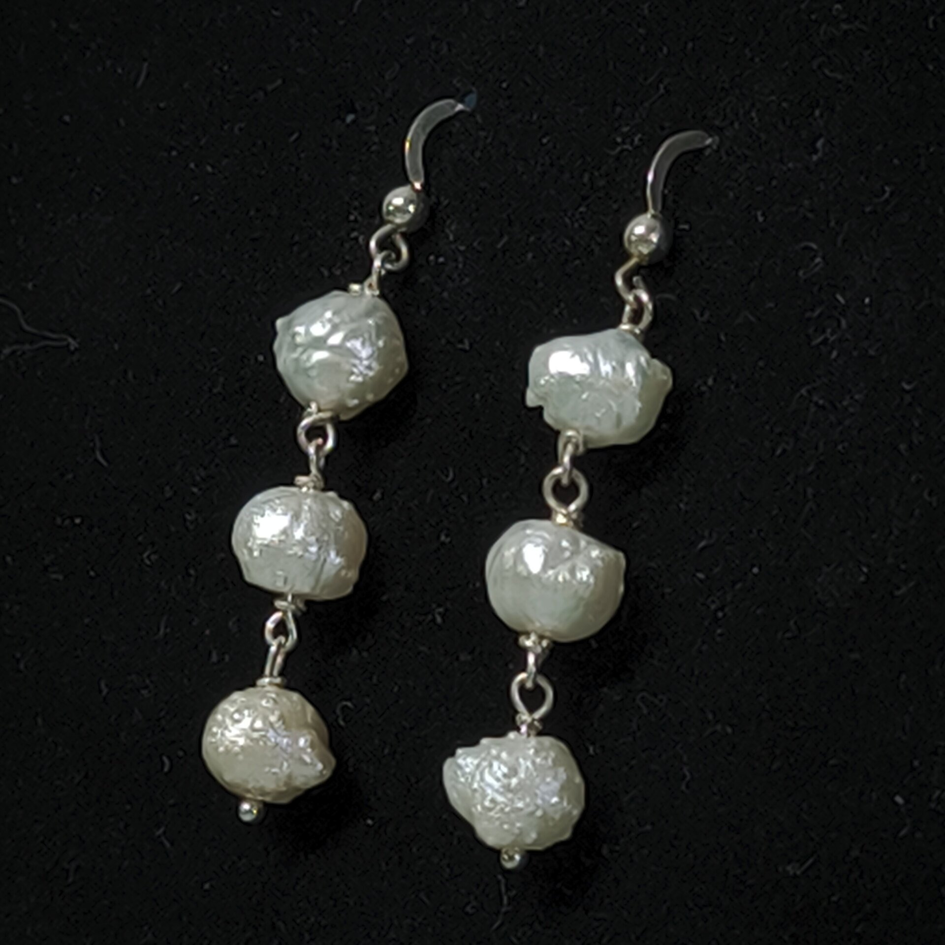 Pendientes de Plata de Ley con Caracoles y Cristales Swarovski Fucsia y Rosado - 4