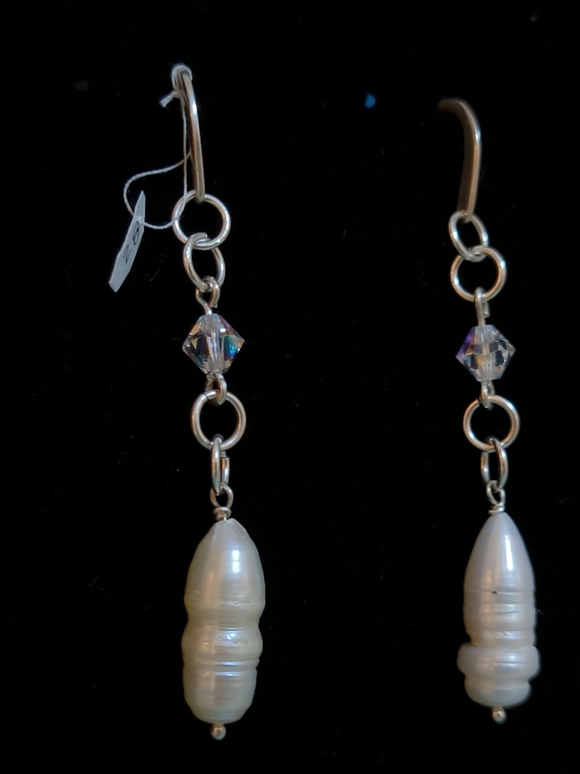 Pendientes de Plata de Ley con Caracoles y Cristales Swarovski Fucsia y Rosado - 13