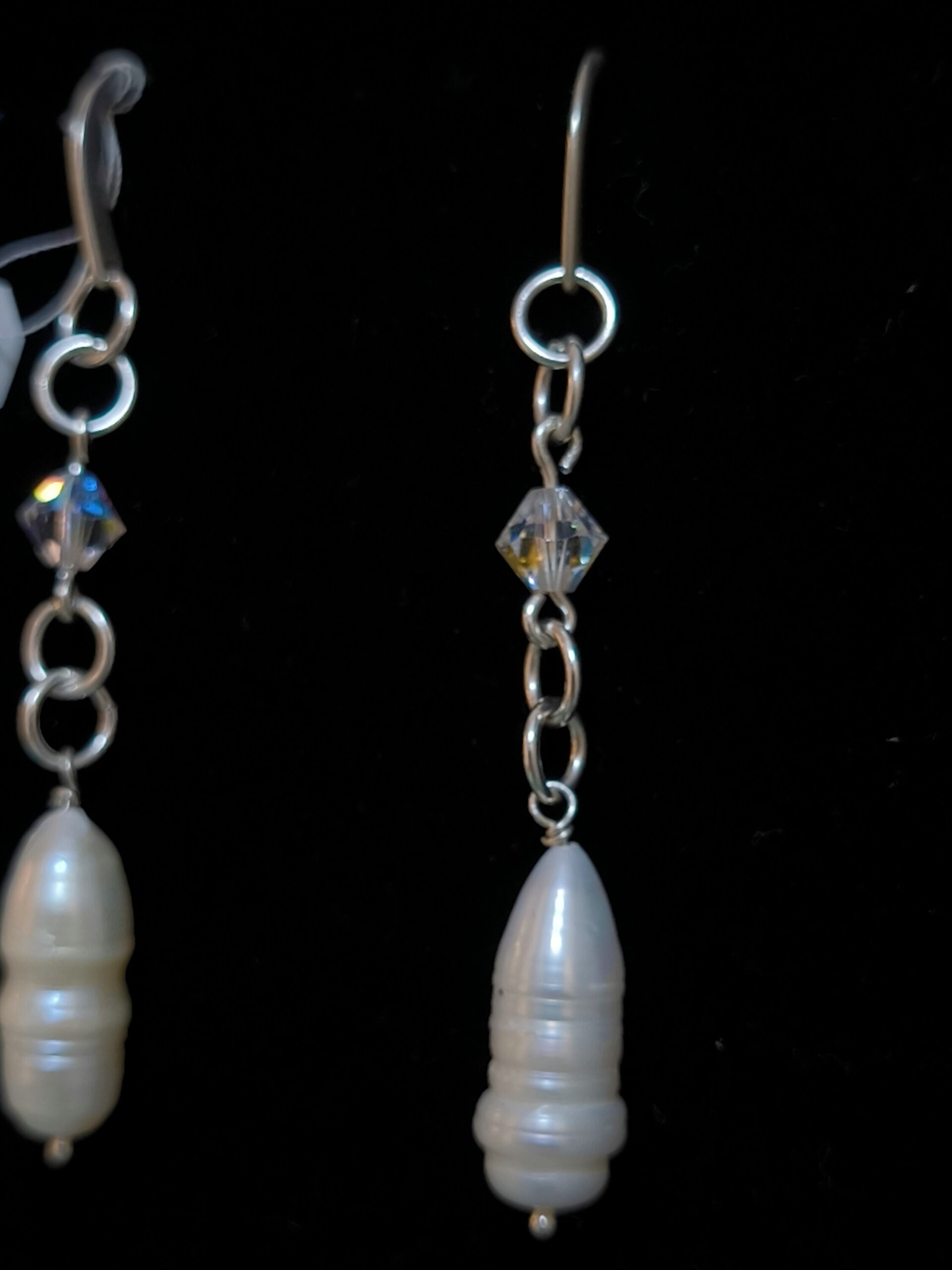 Pendientes de Plata de Ley con Caracoles y Cristales Swarovski Fucsia y Rosado - 15