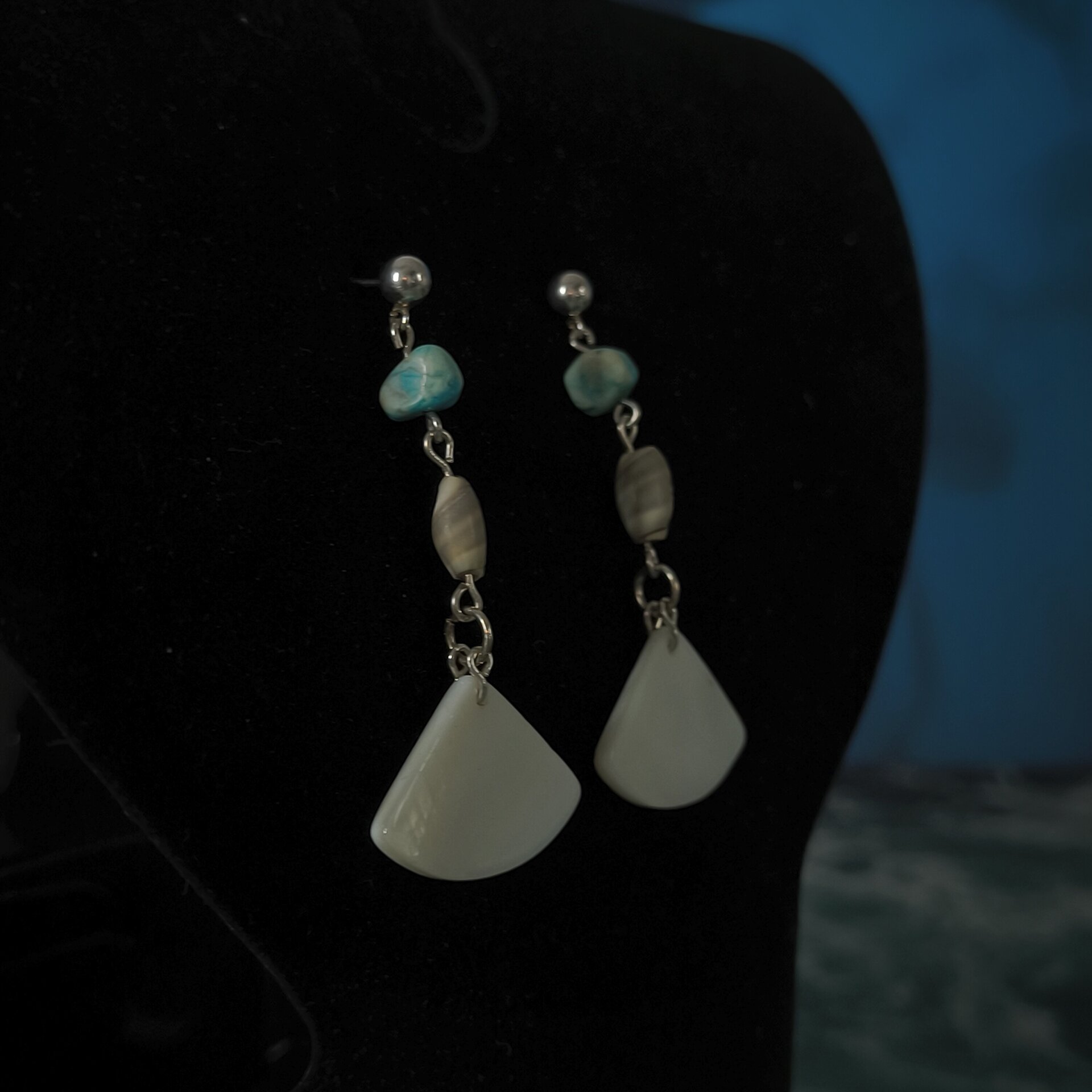 Pendientes de Plata de Ley con Caracoles y Cristales Swarovski Fucsia y Rosado - 8