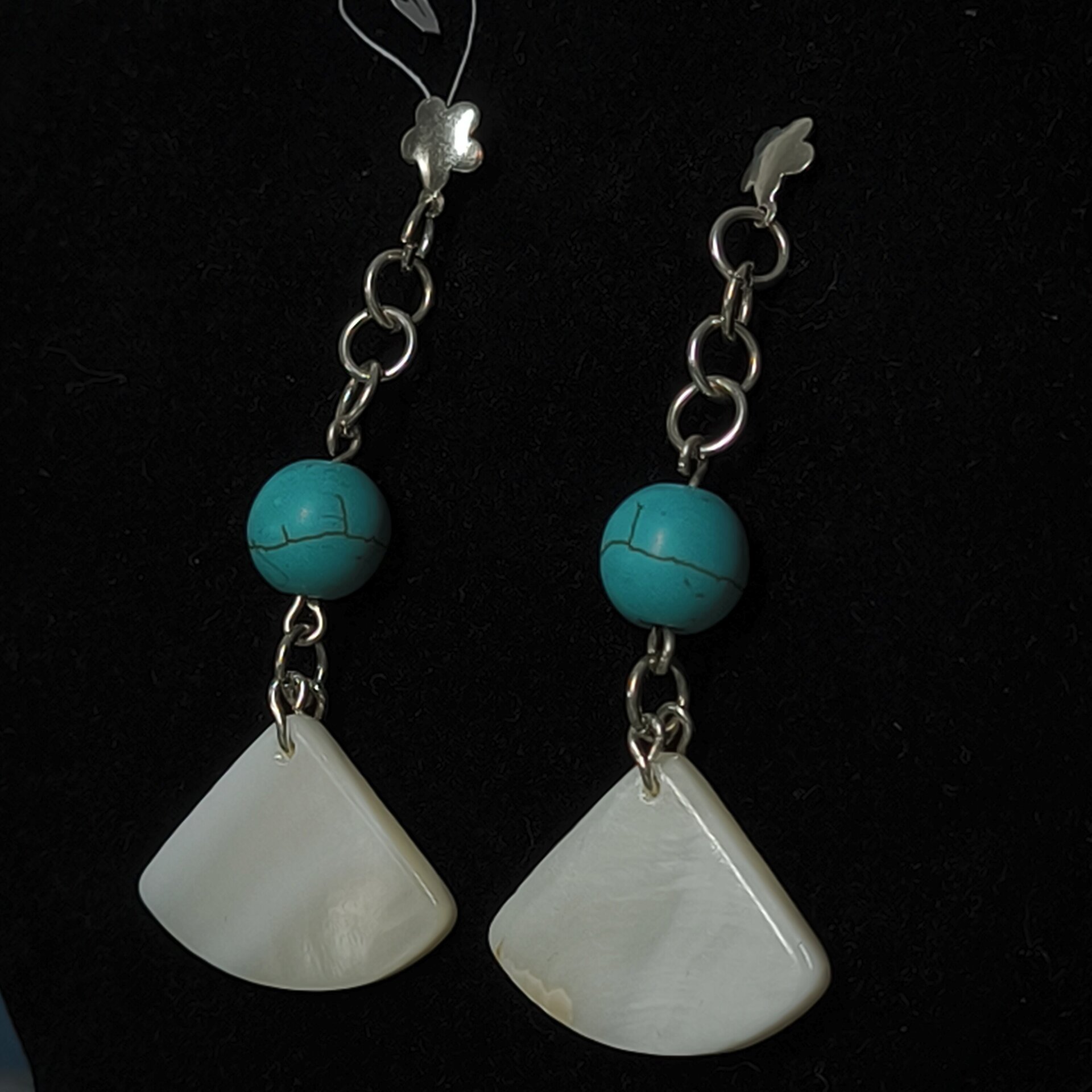 Pendientes de Plata de Ley con Caracoles y Cristales Swarovski Fucsia y Rosado - 9