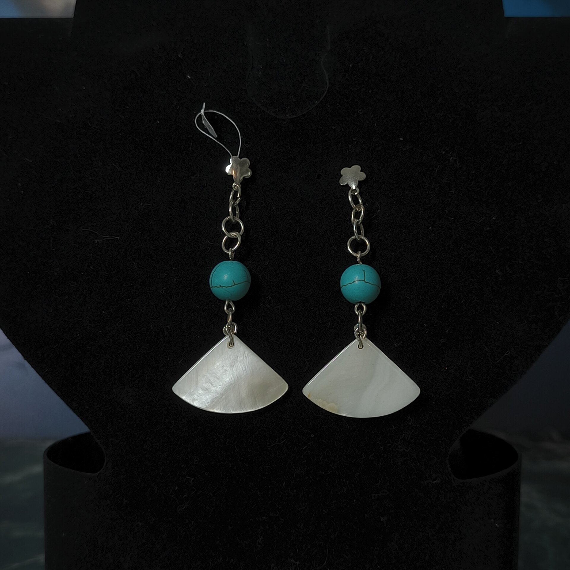 Pendientes de Plata de Ley con Caracoles y Cristales Swarovski Fucsia y Rosado - 5