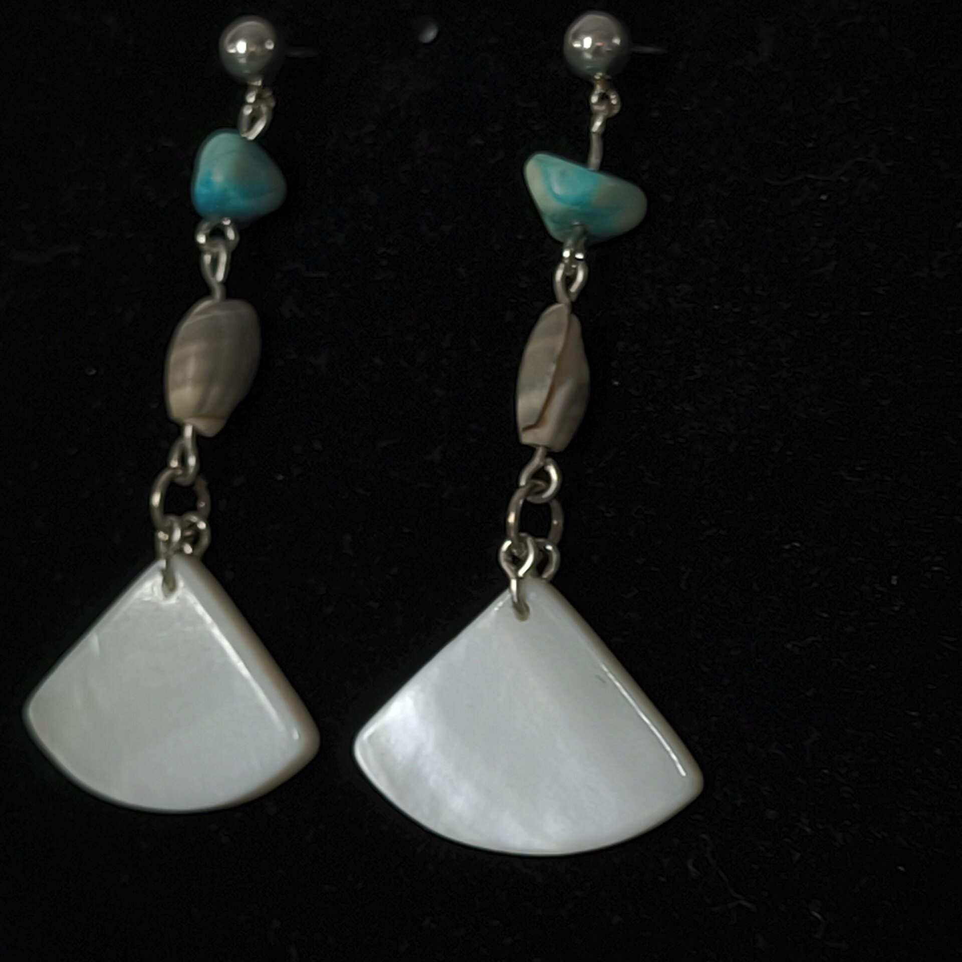Pendientes de Plata de Ley con Caracoles y Cristales Swarovski Fucsia y Rosado - 10