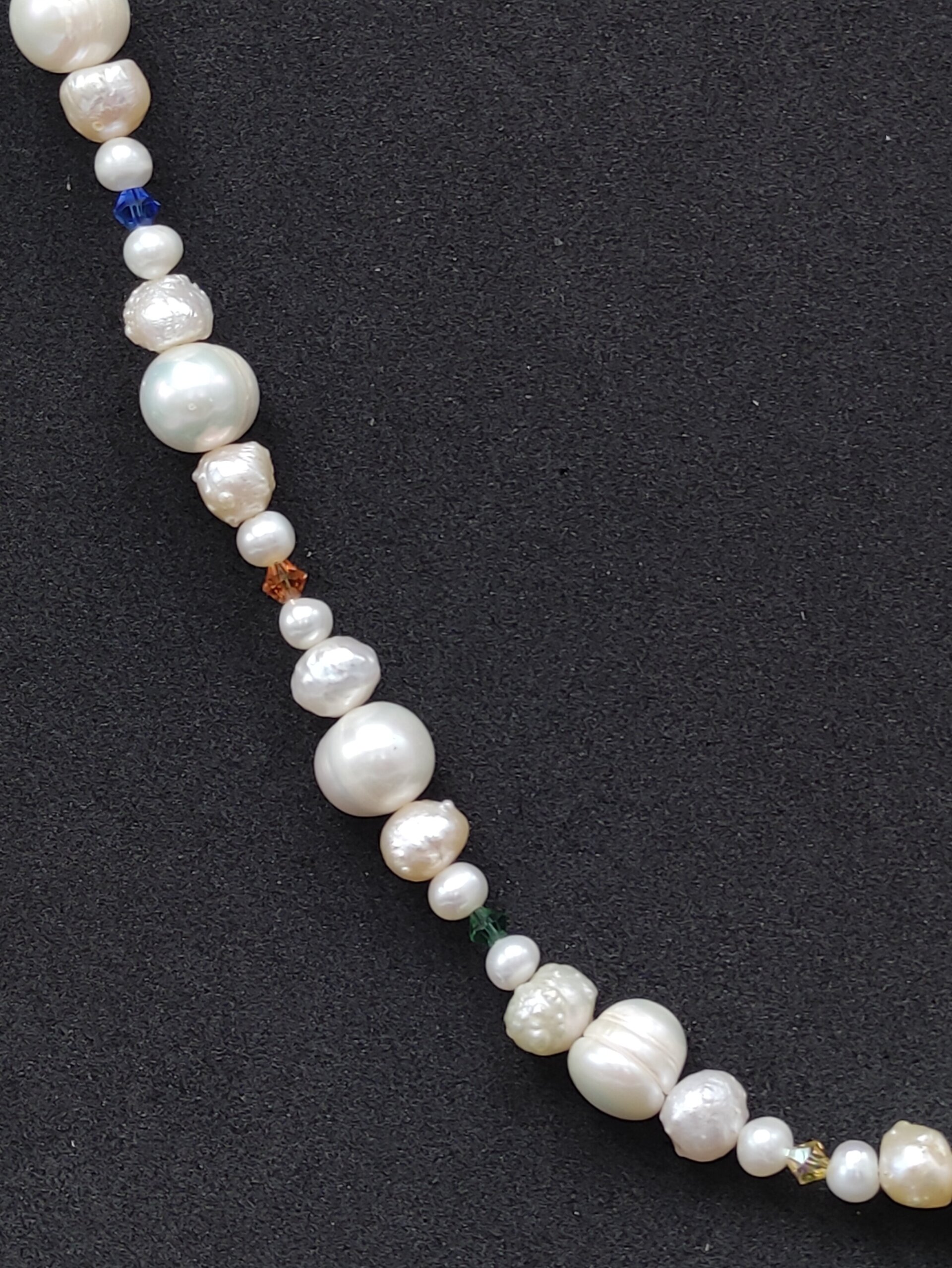 Collar sin fin de Perlas y Swarovski multicolor - 82 cm - 5